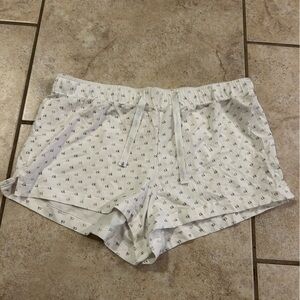 White Calvin Klein pajama shorts